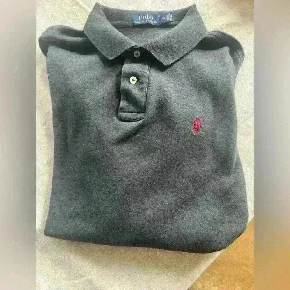 Men’s Polo Ralph Lauren long sleeve 100% cotton shirt L very good condition gray